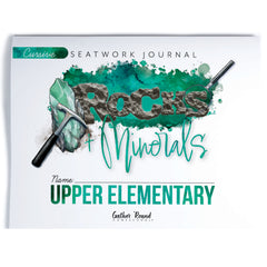 Rocks + Minerals homeschool unit study printed student seatwork journal in cursive for Upper Elementary