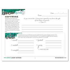 Rocks + Minerals homeschool unit study printed student seatwork journal in cursive for Upper Elementary worksheet