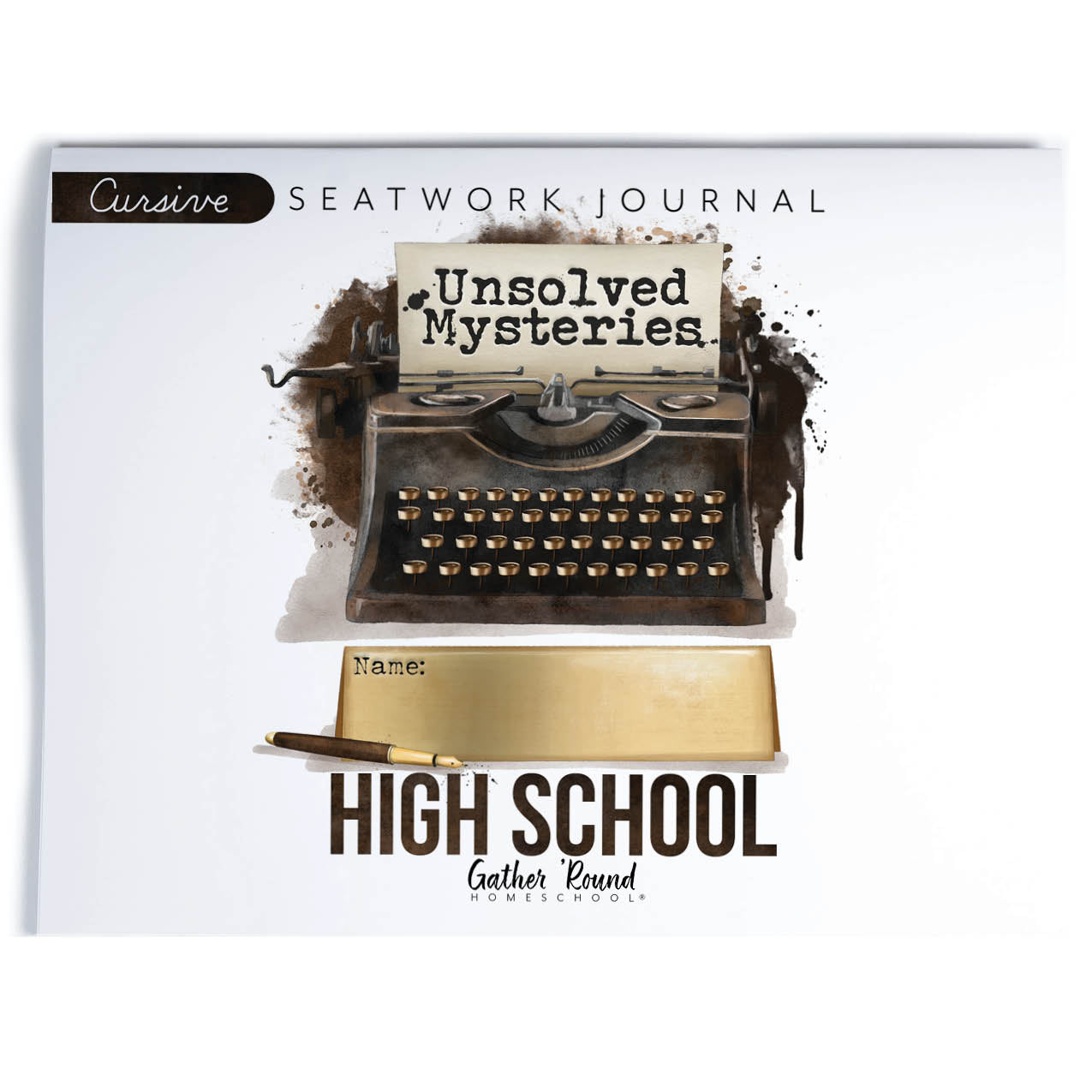 Unsolved Mysteries Homeschool Unit Study Printed Seatwork Journal Cursive High School
