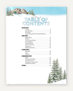 Winter Games Homeschool Unit Study Digital Download Level 2 Student Book Table of Contents