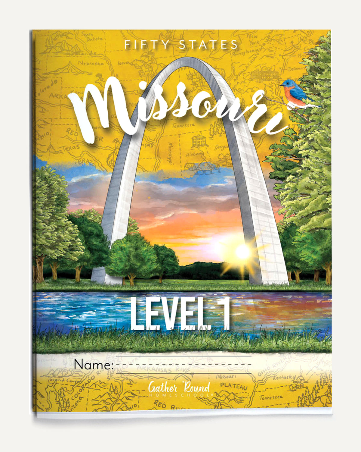 Level 1 Student Book cover featuring an illustration of the Gateway Arch and the title 