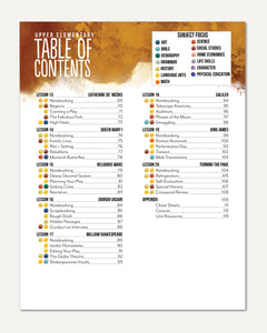 Renaissance and Revival Homeschool Unit Study Printed Digital Upper Elementary Table of Contents Lesson 13-20