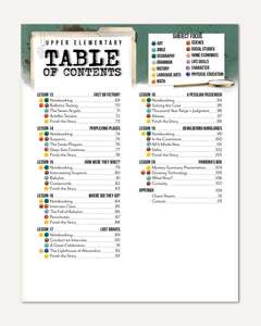 Unsolved Mysteries Homeschool Unit Study Digital Upper Elementary Table of Contents Lessons 13-20