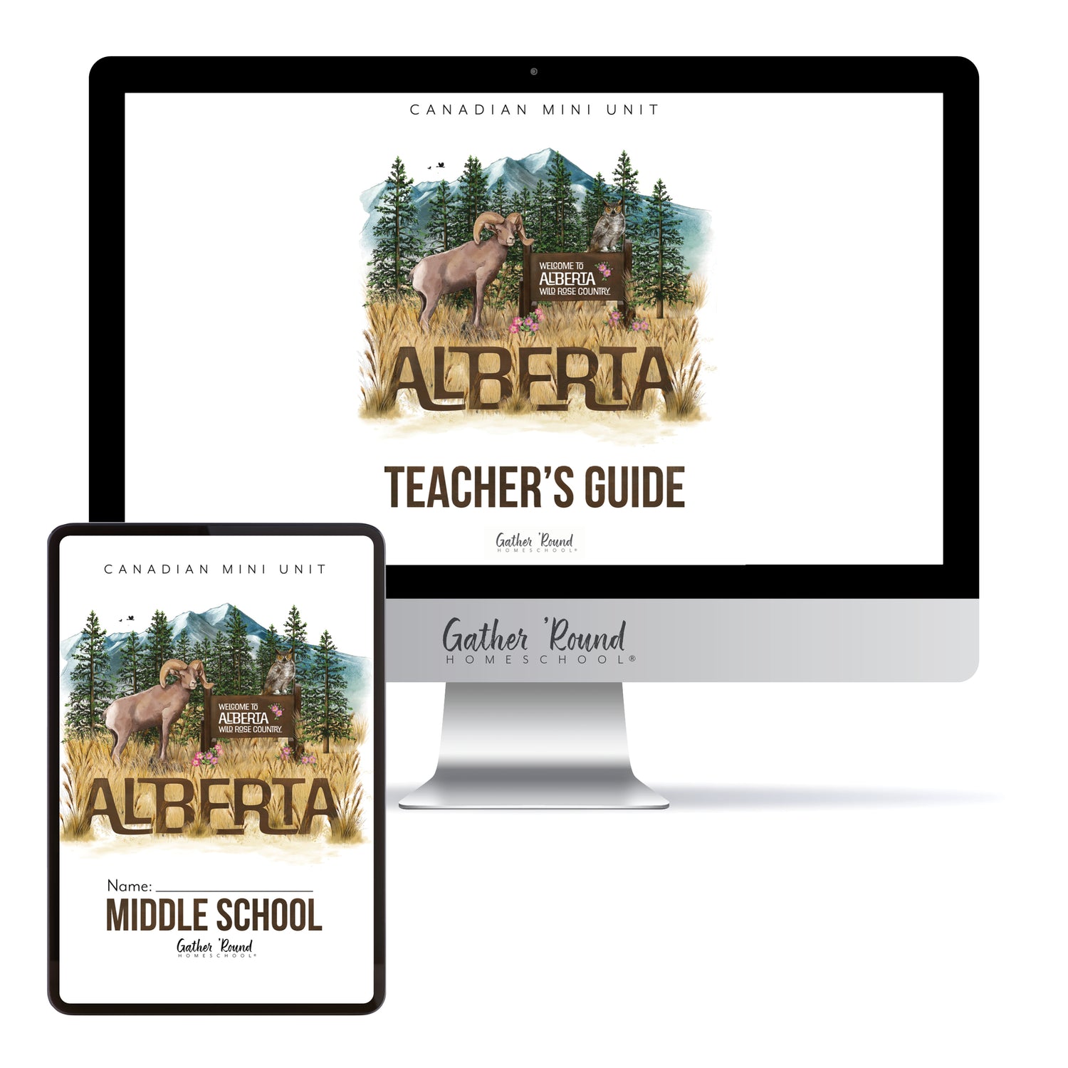 Alberta homeschool unit study digital middle school student book