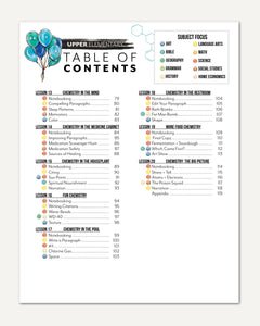 Chemistry Homeschool Unit Study Digital Upper Elementary Table of Contents Lessons 13-20