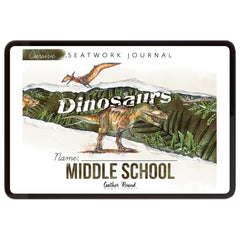 Dinosaurs Homeschool Unit Study Digital Seatwork Journal Manuscript Middle School