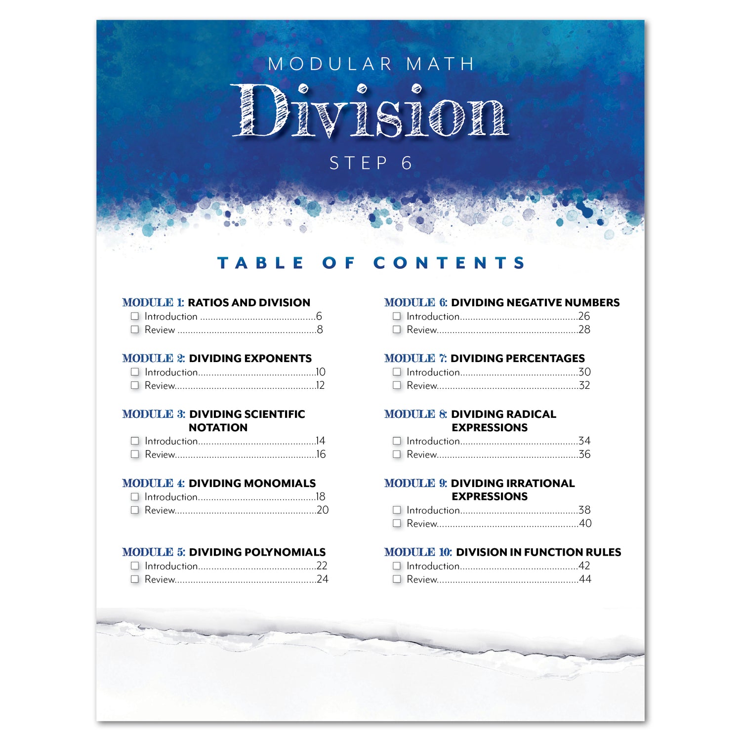 Modular Math: Division (Printed Books)