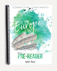 Europe homeschool unit study printed student book pre-reader