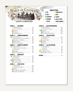 Middle Ages homeschool unit study digital student workbook table of contents upper elementary part two