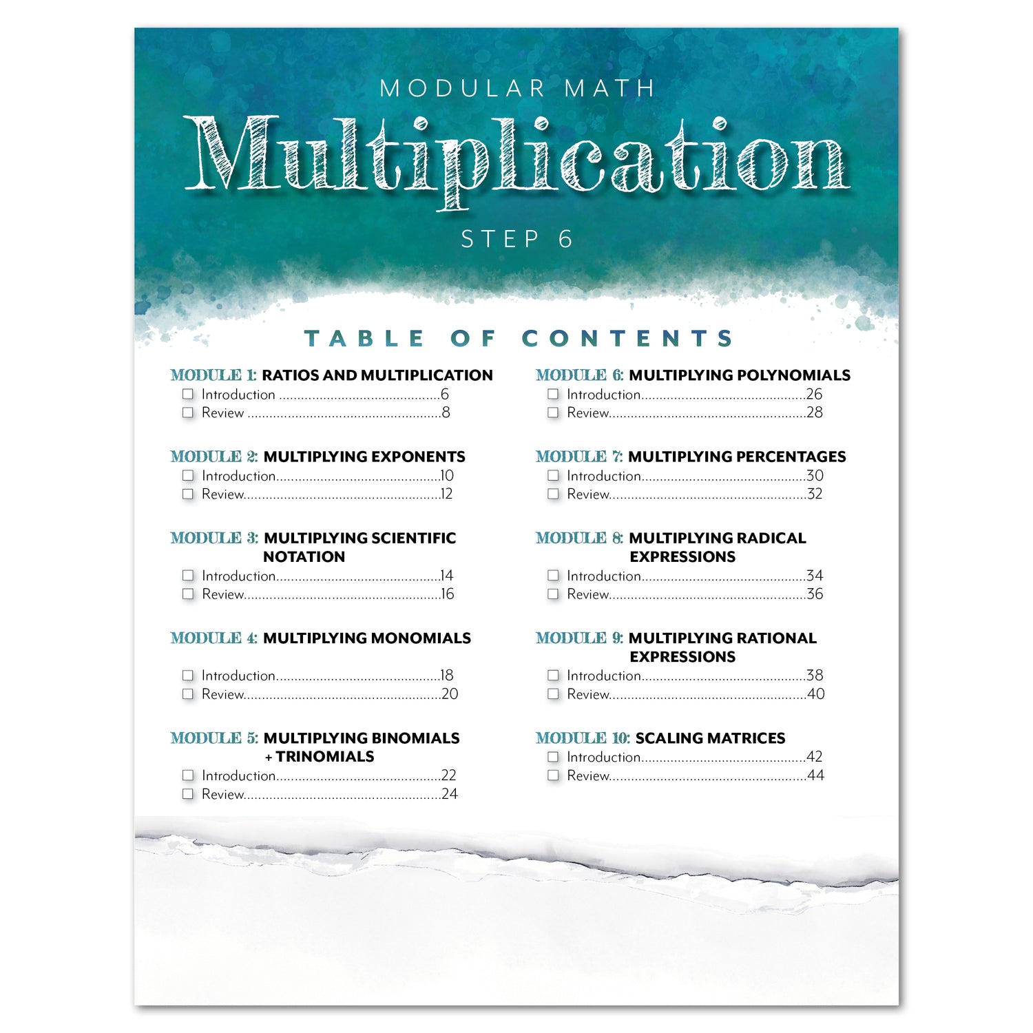 Modular Math: Multiplication (Printed Books)