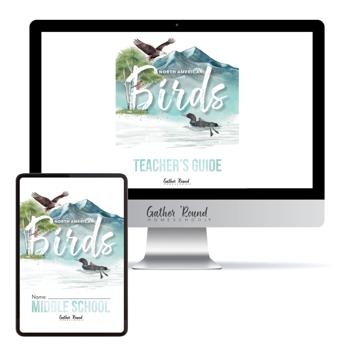 North American Birds part two homeschool unit study digital student workbook middle school with teacher's guide bundle 