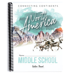 North America homeschool unit study print student workbook middle school 