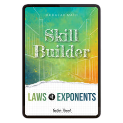 Number Sense Modular Math Step 6 digital skill builder laws of exponents
