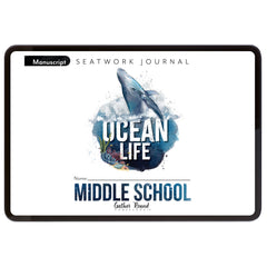Ocean Life homeschool unit study digital seatwork journal in manuscript for middle school 