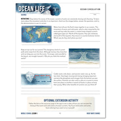 Ocean Life homeschool unit study print student workbook in middle school ocean circulation worksheet