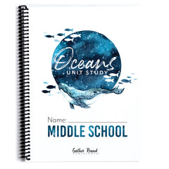 Oceans homeschool unit study print student workbook for middle school 