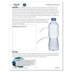 Oceans homeschool unit study print student workbook for middle school  ocean water pressure