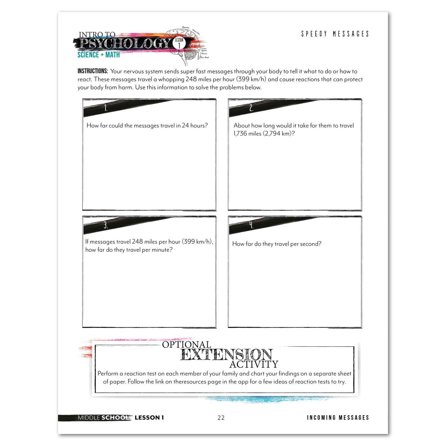 Psychology homeschool unit study digital student workbook in middle school with teacher's guide bundle speedy messages workshseet 