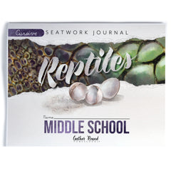 Reptiles homeschool unit study printed student seatwork journal in cursive for Middle School
