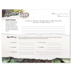 Reptiles homeschool unit study printed student seatwork journal in cursive for Middle School worksheet