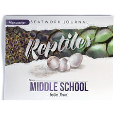 Reptiles homeschool unit study printed student seatwork journal in manuscript for Middle School