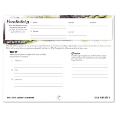 Reptiles homeschool unit study printed student seatwork journal in manuscript for Middle School worksheet
