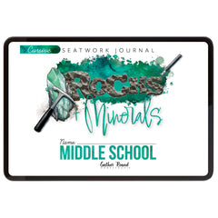 Rocks + Minerals homeschool unit study digital student seatwork journal in cursive for Middle School