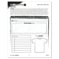 Sports + PE homeschool unit study print  student workbook high school writing project