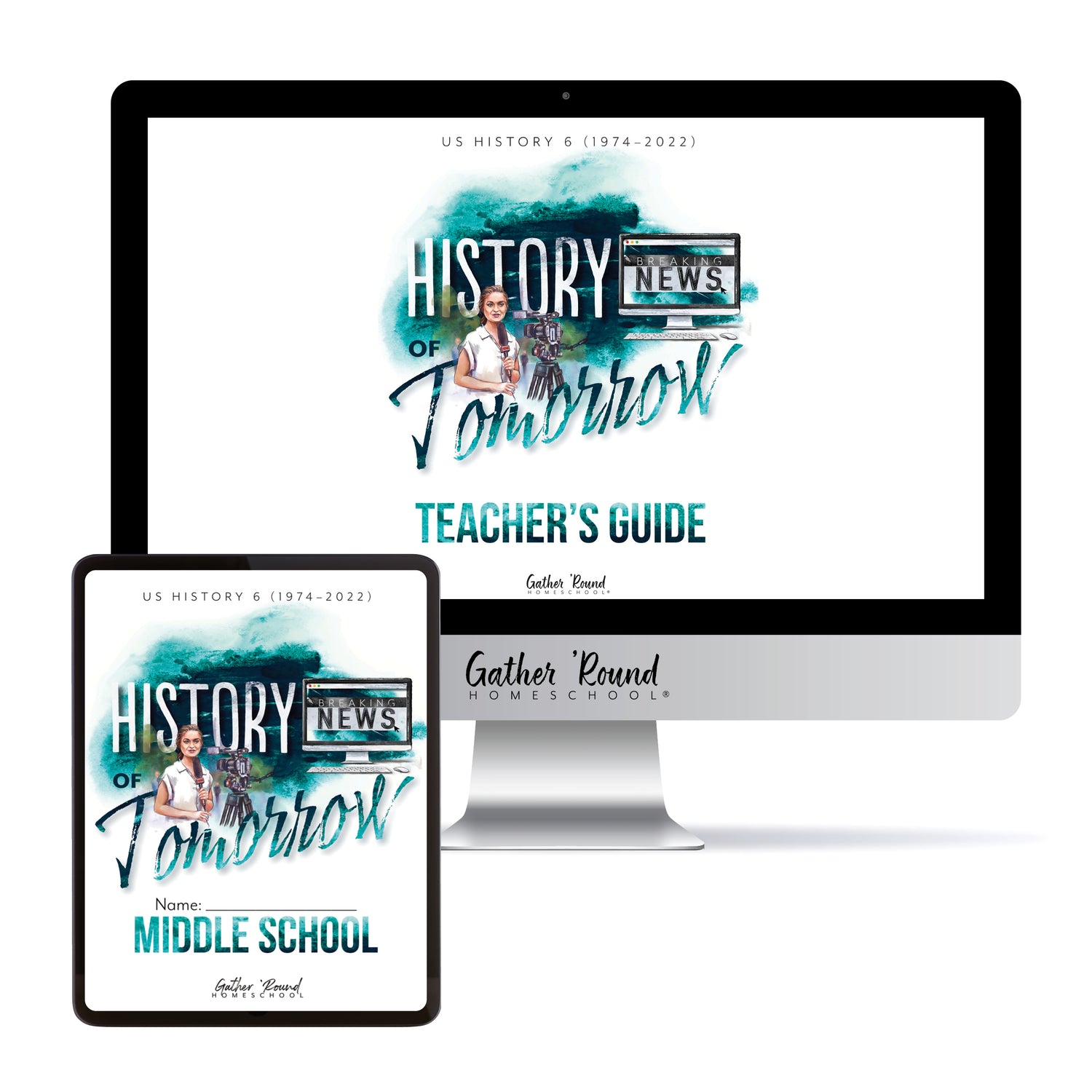 US History 6: History of Tomorrow Homeschool Unit Study Digital Bundle Teacher's Guide and Middle School Student Book
