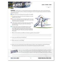 Weather + Natural Disasters Homeschool Unit Study Printed Middle School Student Book Lesson 1 How Storms Form