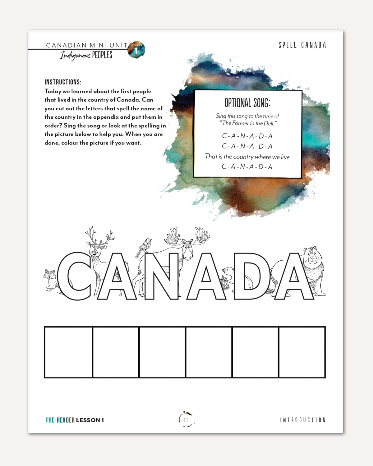 Indigenous Peoples homeschool unit study digital student book bundle pre-reader and teacher's guide lesson one