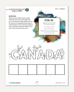 Indigenous Peoples homeschool unit study digital student book bundle pre-reader and teacher's guide lesson one