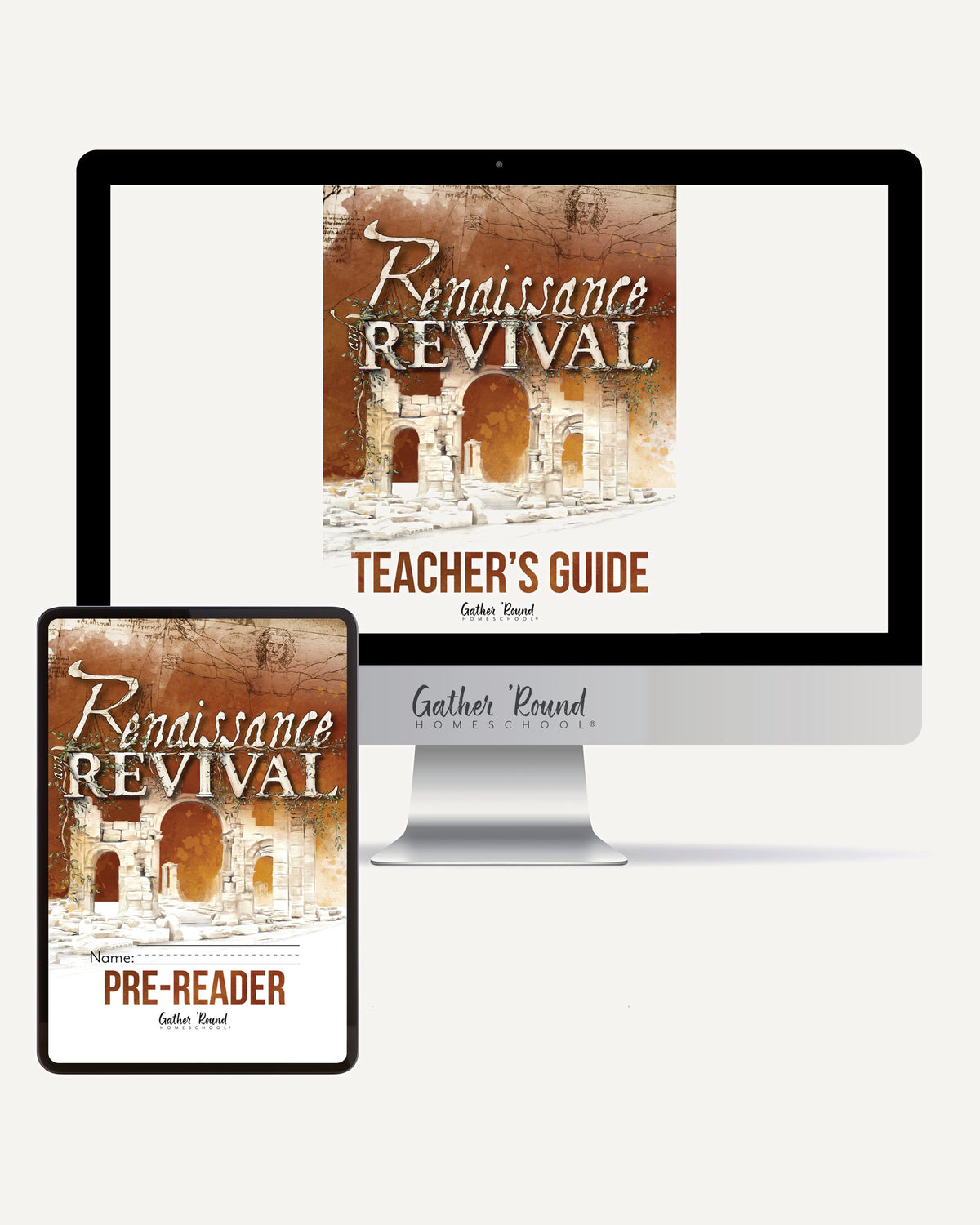 Renaissance and Revival Homeschool Unit Study Printed Digital Bundle Teacher's Guide and Pre-Reader Student Book