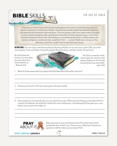Bible Skills (Digital Download FREEBIE) homeschool unit study, digital Sample Page