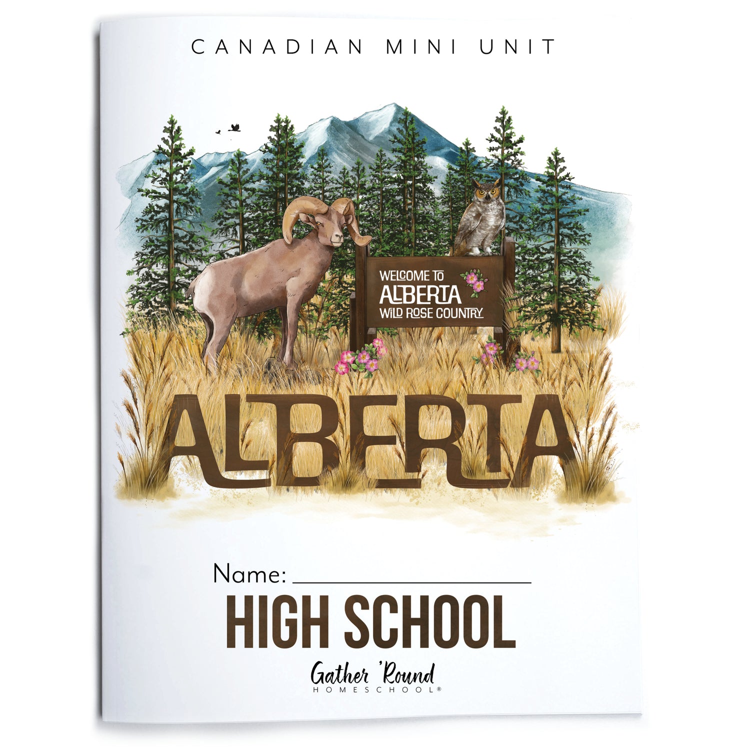 Alberta homeschool unit study high school student printed notebook