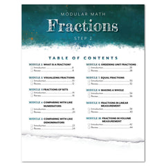 Fractions Level 2 Table of Contents