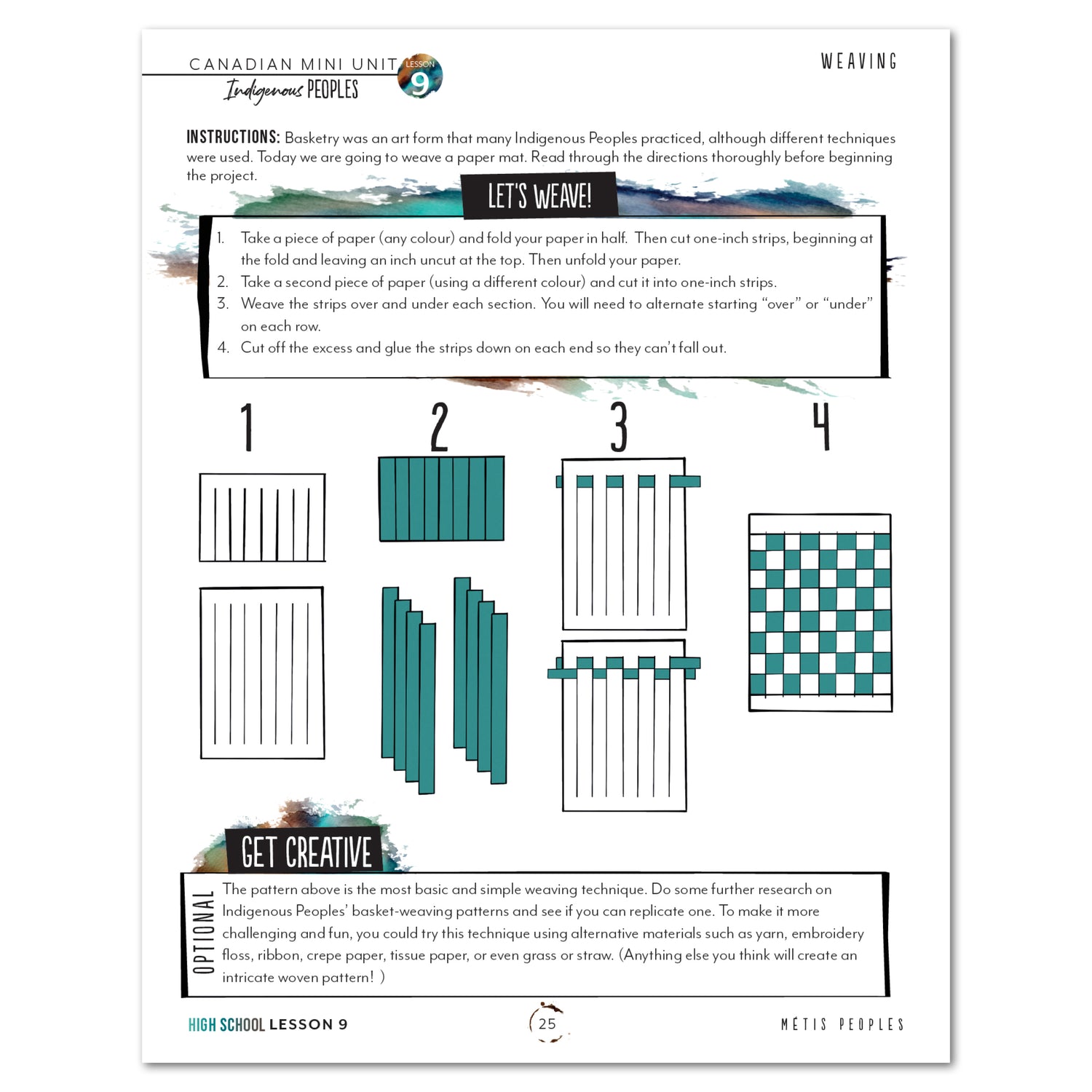 Indigenous Peoples homeschool unit study printed student book high school lesson one