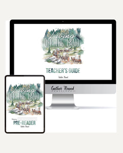 Living Off the Land homeschool unit study digital pre-reader student notebook and teacher's bundle