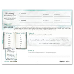 North American Birds part two homeschool unit study print student seatwork journal in Manuscript for High School lesson one