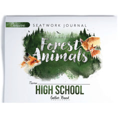 North American Forest Animals homeschool unit study print student seatwork journal in cursive for high school