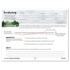 North American Forest Animals homeschool unit study print student seatwork journal in manuscript for high school lesson one
