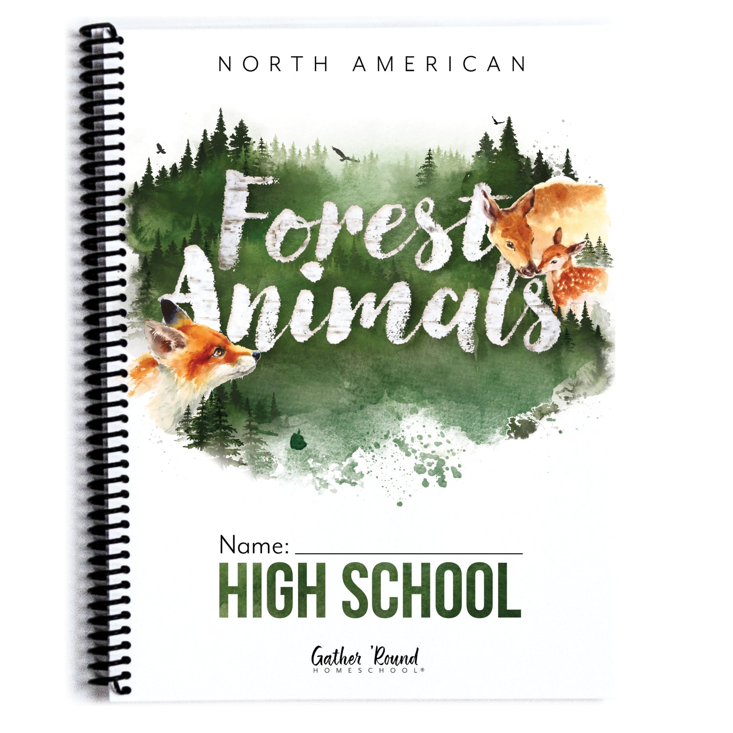 North American Forest Animals homeschool unit study print student workbook high school 