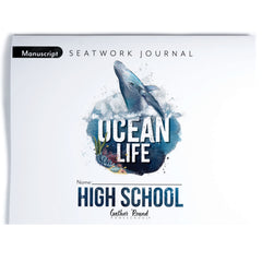 Ocean Life homeschool unit study digital seatwork journal in manuscript for high school