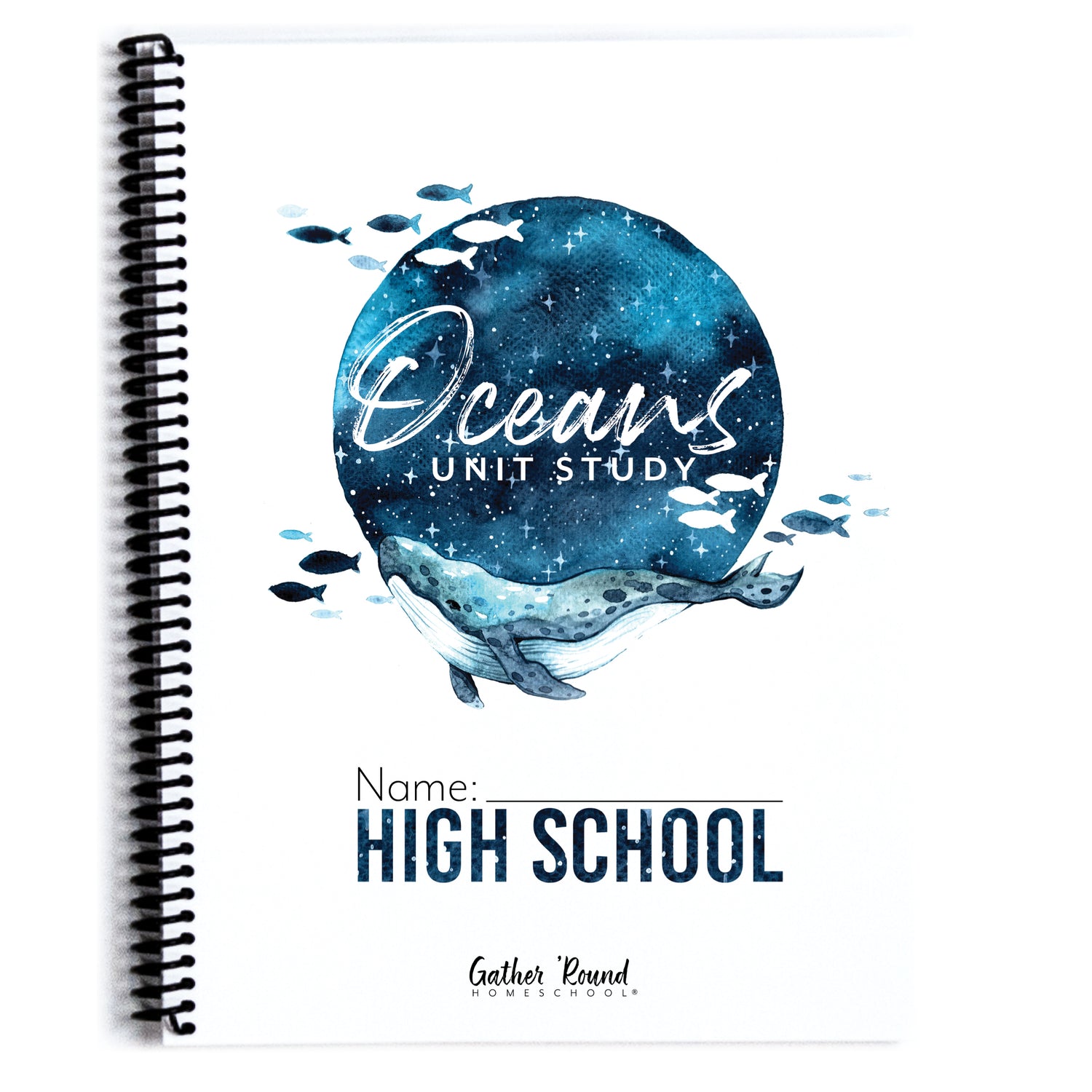 Oceans homeschool unit study print student workbook for high school 