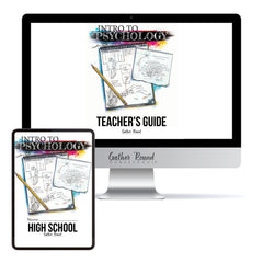 Psychology homeschool unit study digital student workbook in high school with teacher's guide bundle
