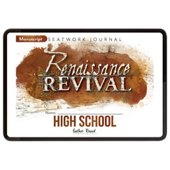 Renaissance and Revival Homeschool Unit Study Digital Seatwork Journal Manuscript High School