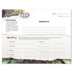 Reptiles homeschool unit study printed student seatwork journal in cursive for High School worksheet