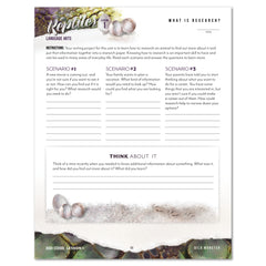 Reptiles homeschool unit study printed student workbook High School  what is research worksheet 