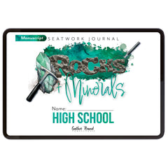 Rocks + Minerals homeschool unit study digital student seatwork journal in manuscript for High School