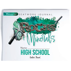 Rocks + Minerals homeschool unit study printed student seatwork journal in manuscript for High School